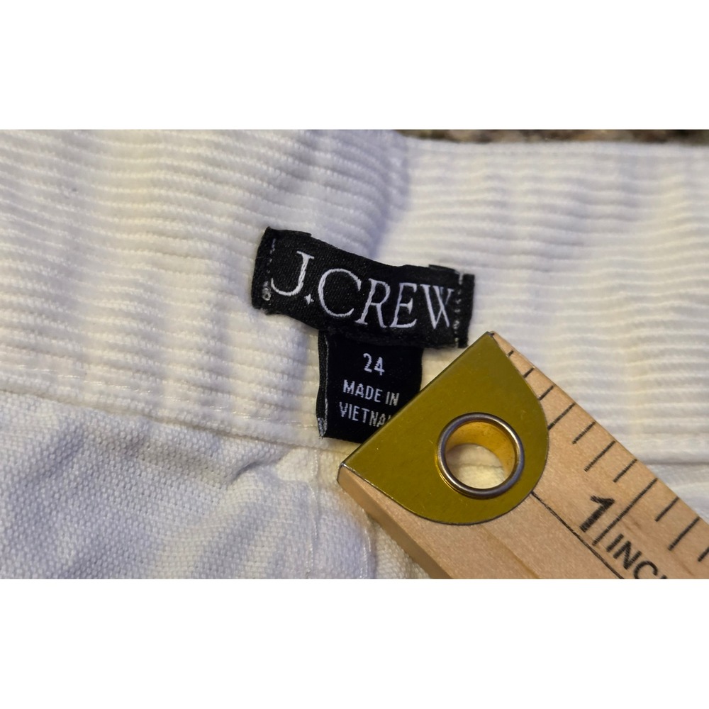 J.Crew Straight Leg Corduroy Pants Women's Size 24 White‎ - Picture 3 of 9